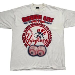 Vintage New York Yankees Opening Day 1996 Ya Gotta Have Big Balls T Shirt XL